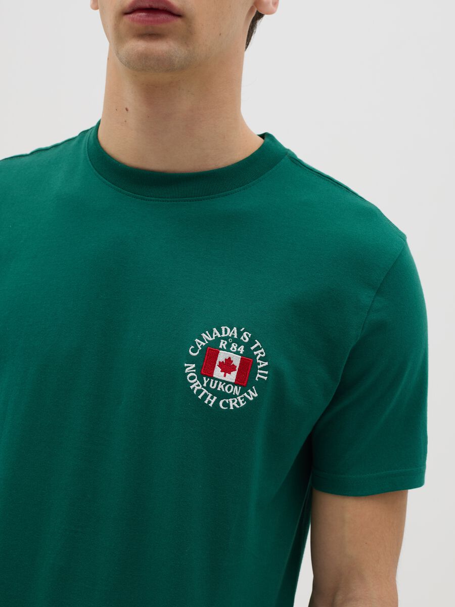 Canada's Trail green short-sleeved T-shirt_2