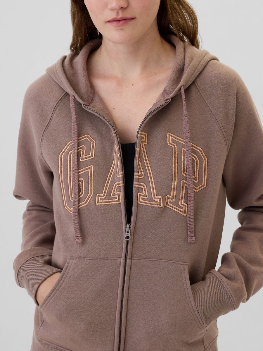 Sweatshirt with hood and logo embroidery_2