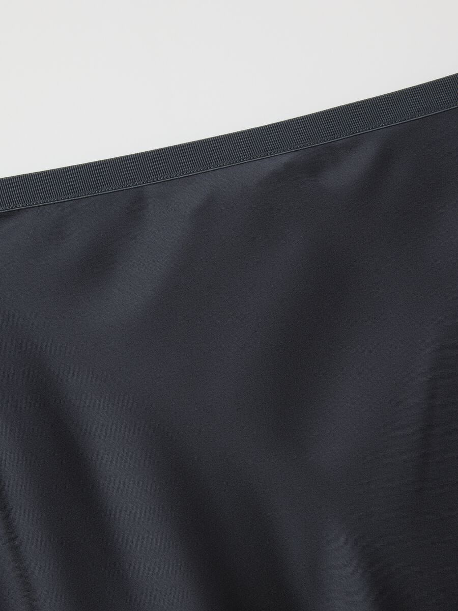Grey Satin Long Skirt_5