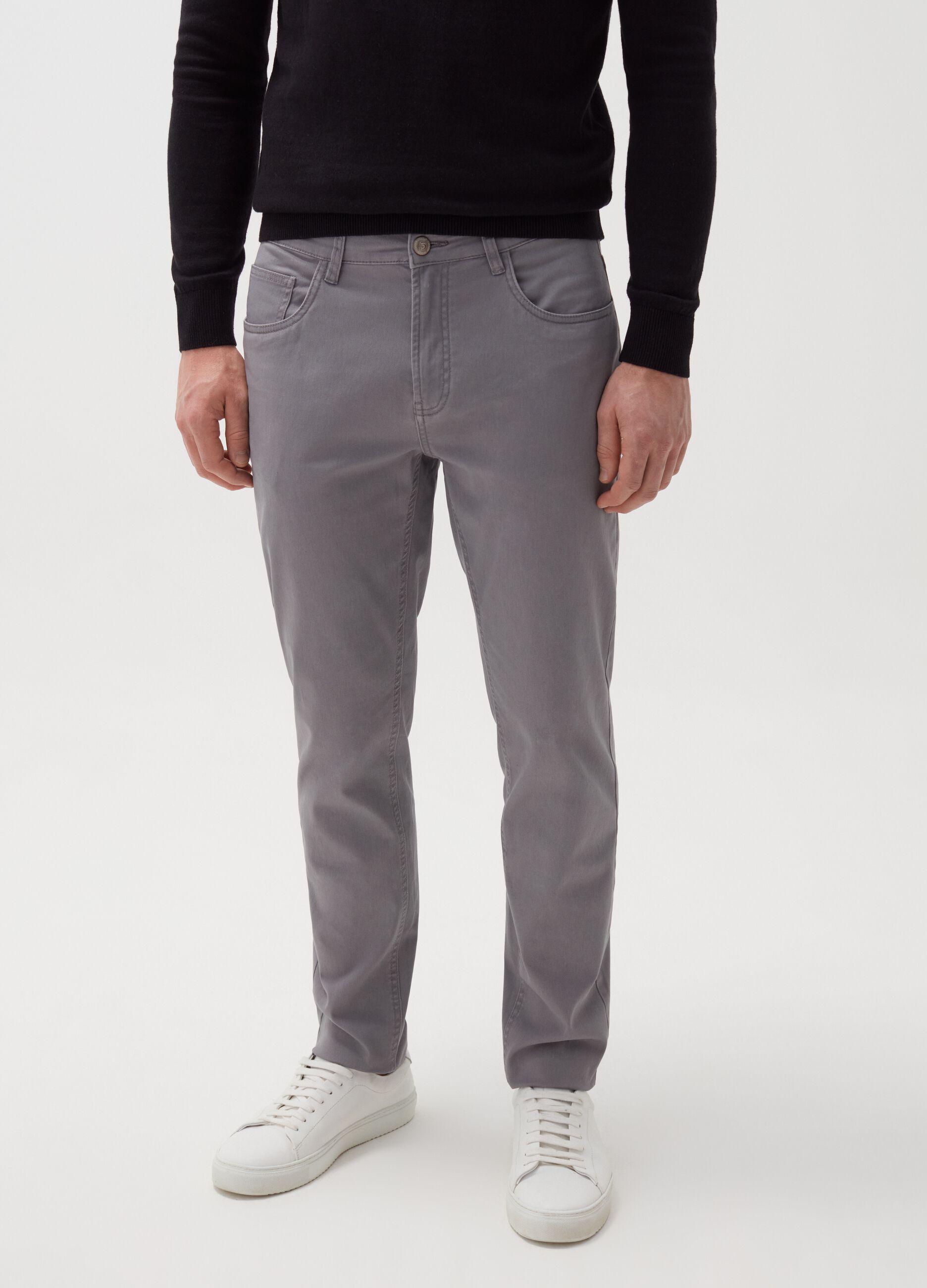 5-pocket slim fit trousers