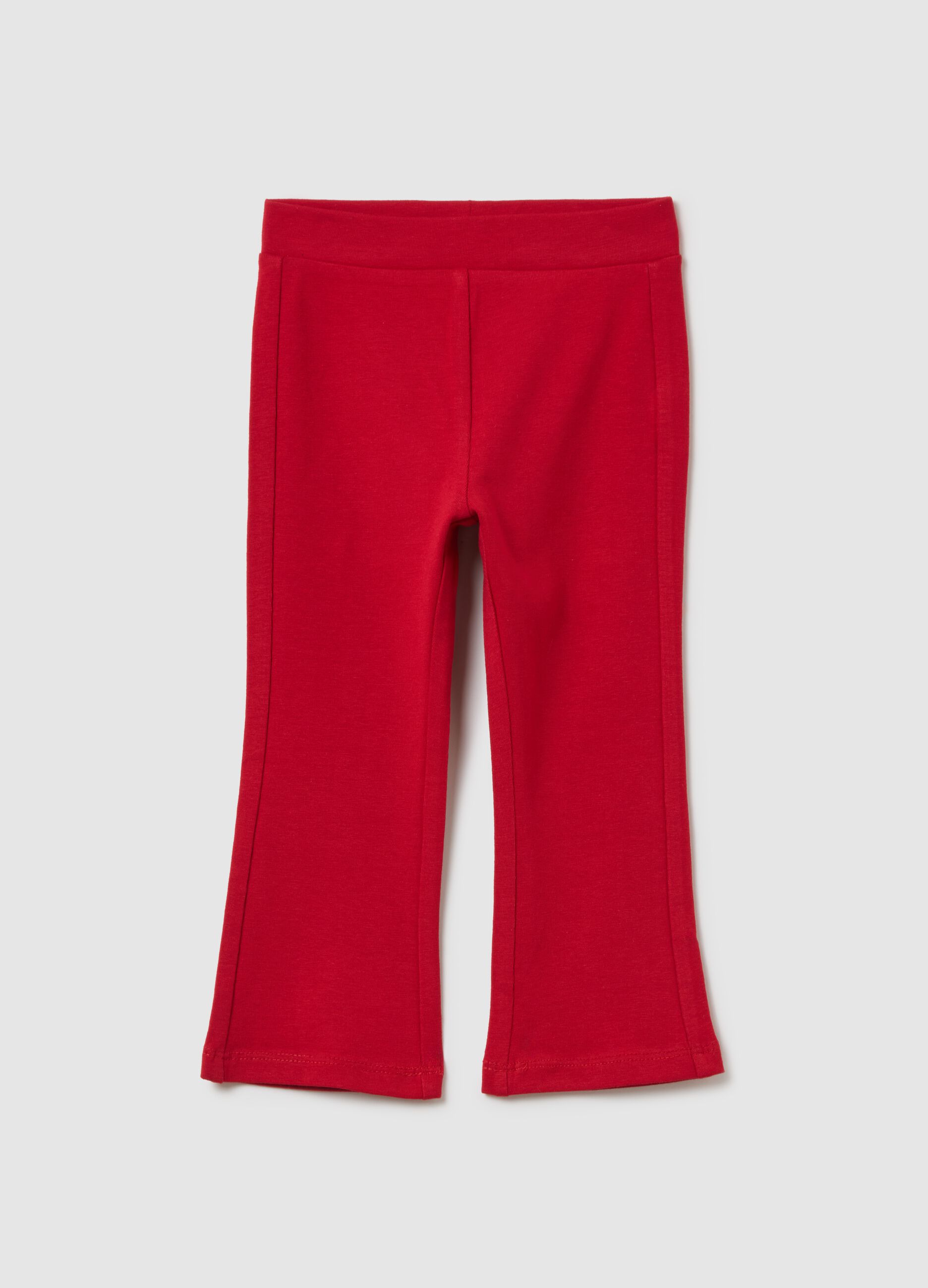 Girls' Red Flared Trousers