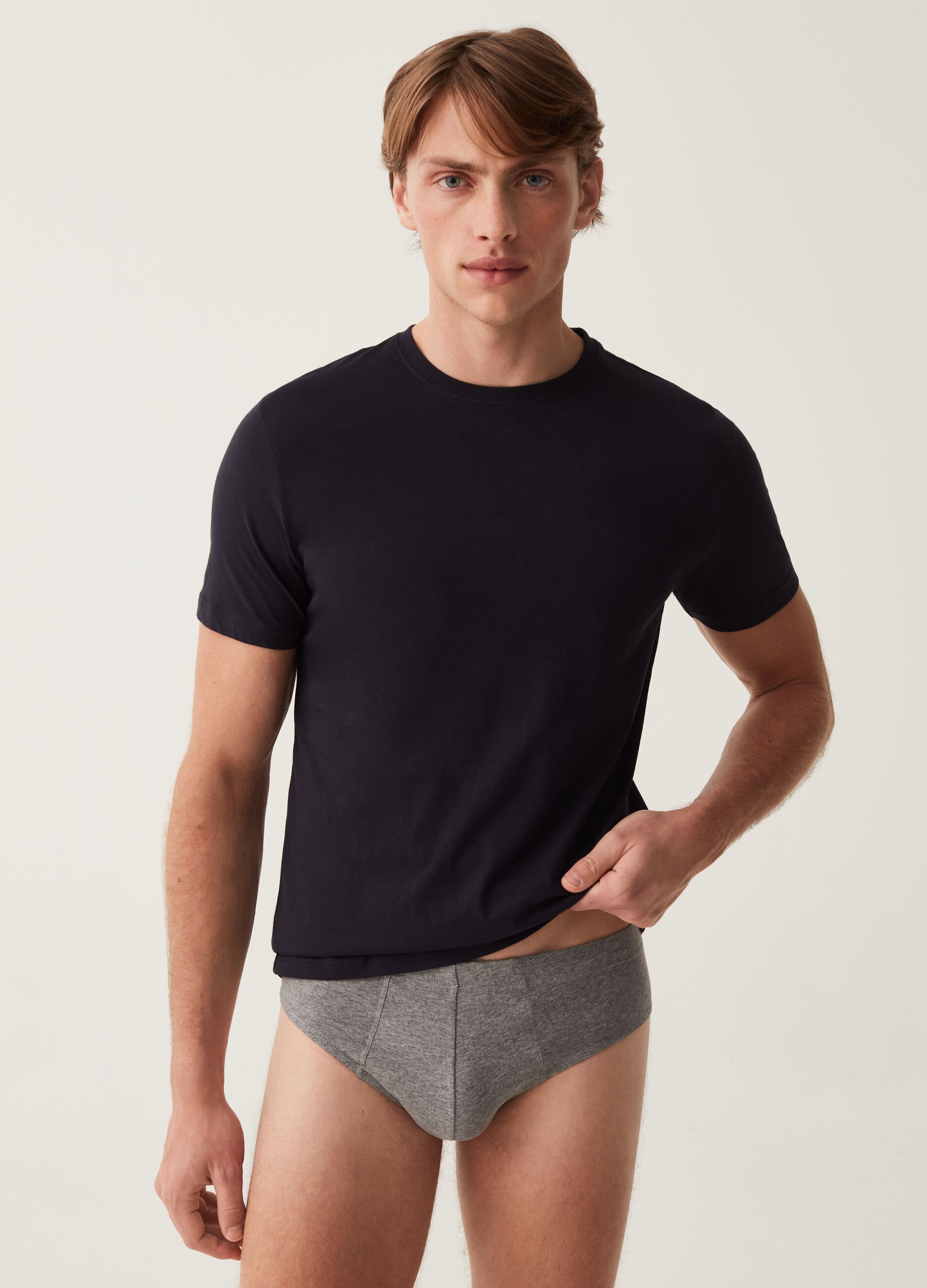 Tripack slip in cotone bio stretch