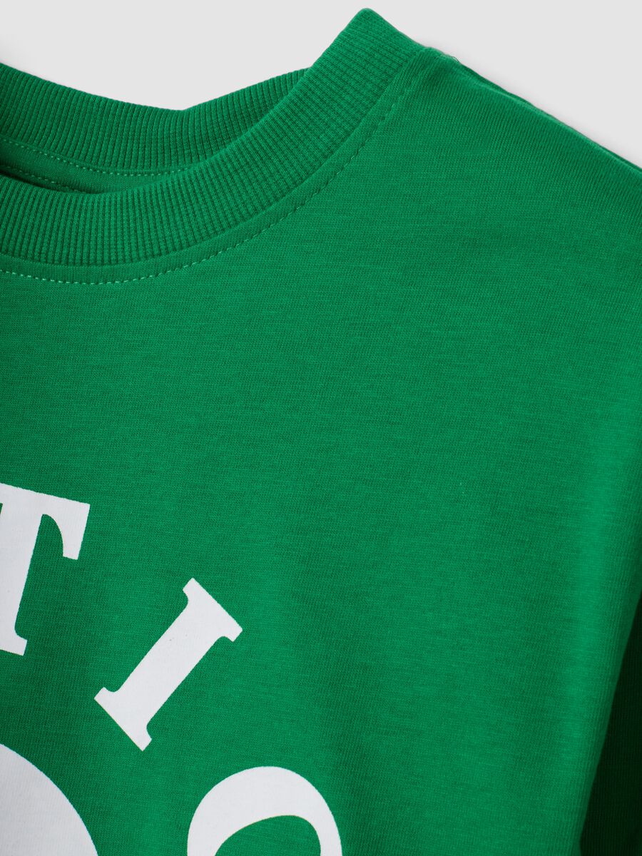T-shirt verde in puro cotone con stampa Celtics relaxed fit_3