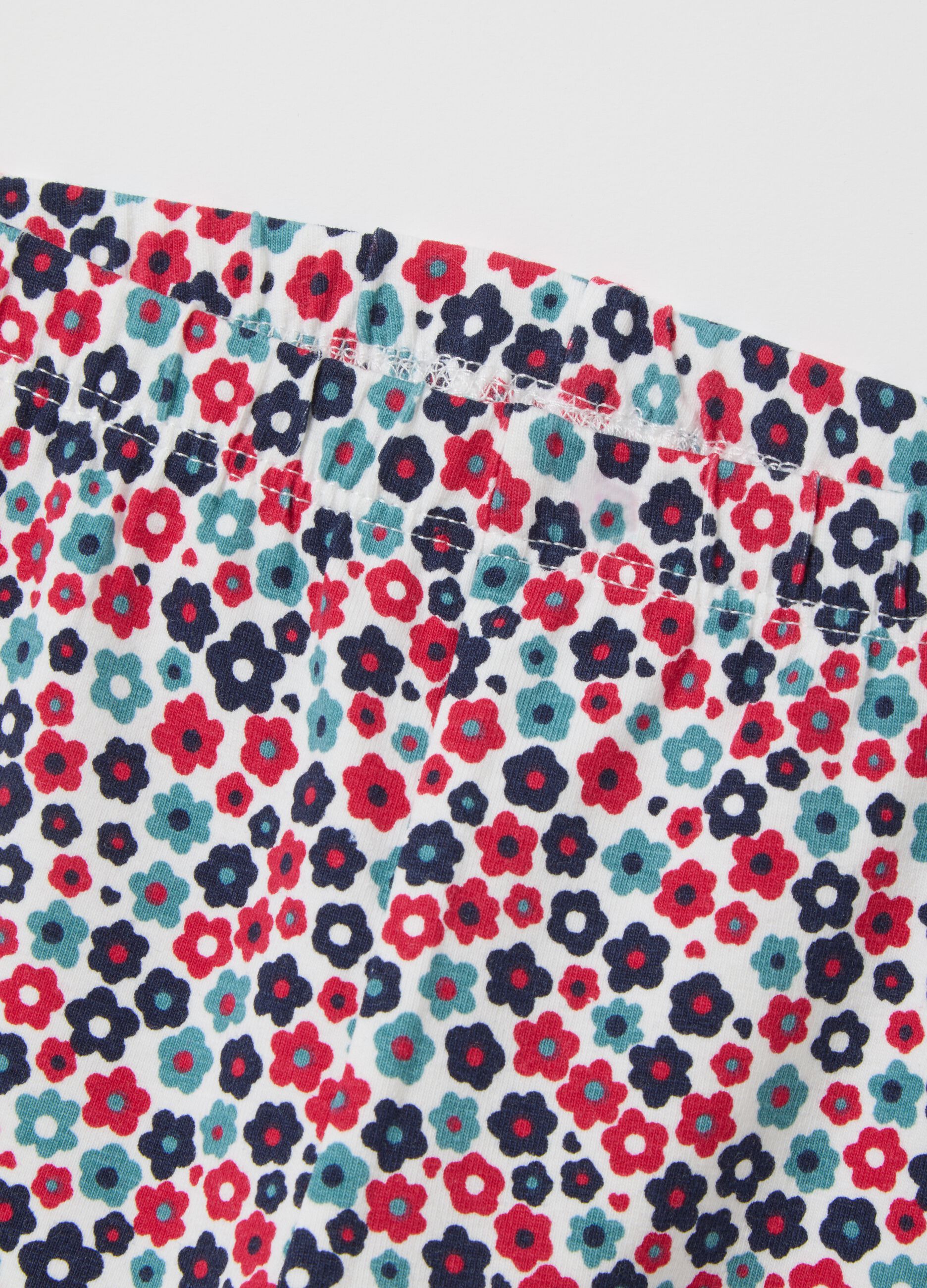 Girls' multicolour skinny fit cotton leggings