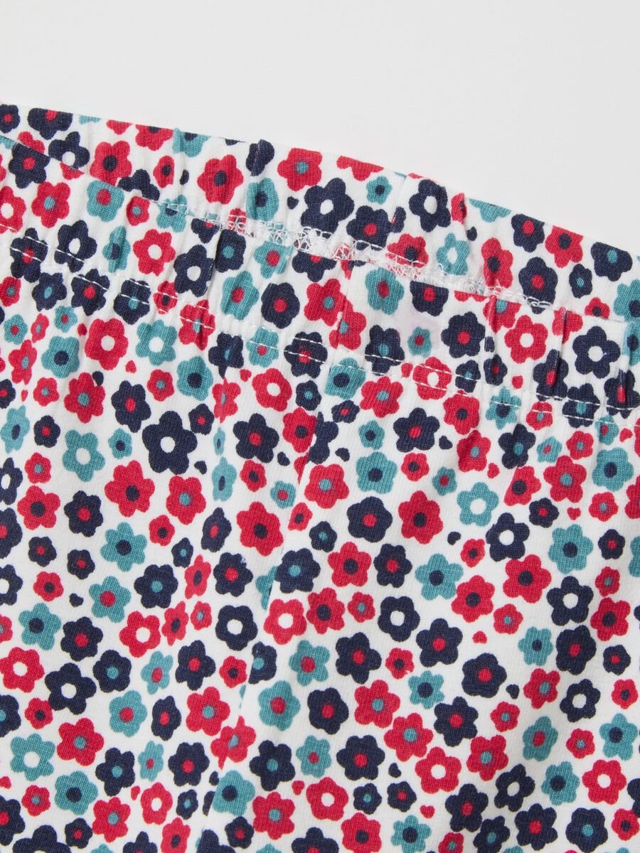 Girls' multicolour skinny fit cotton leggings_2