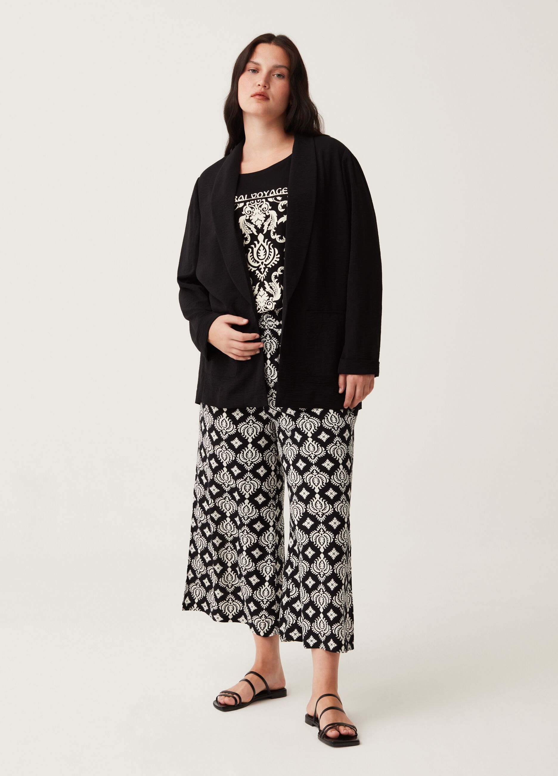 Blazer effetto crinkle Curvy MYA_1