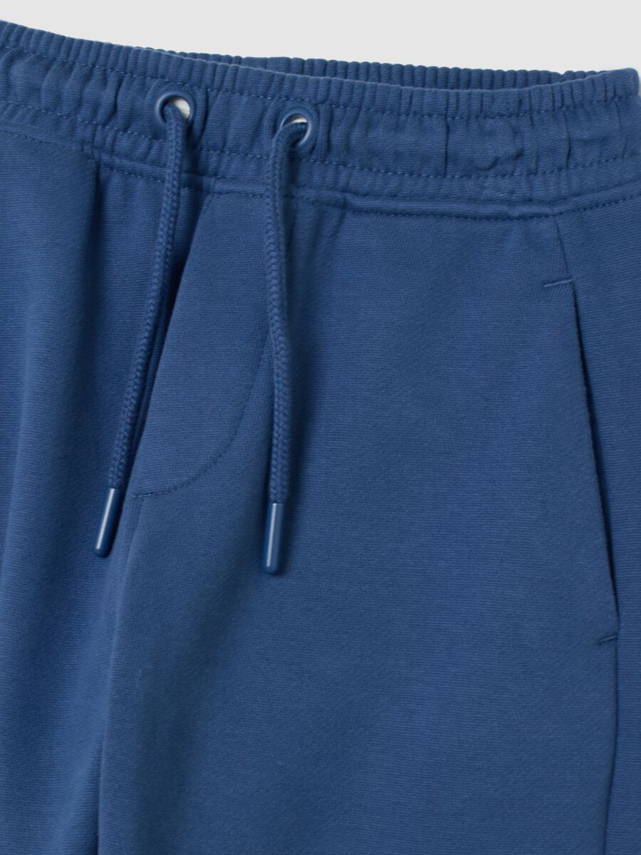 Kids' blue jogger trousers in pure cotton comfort fit_2