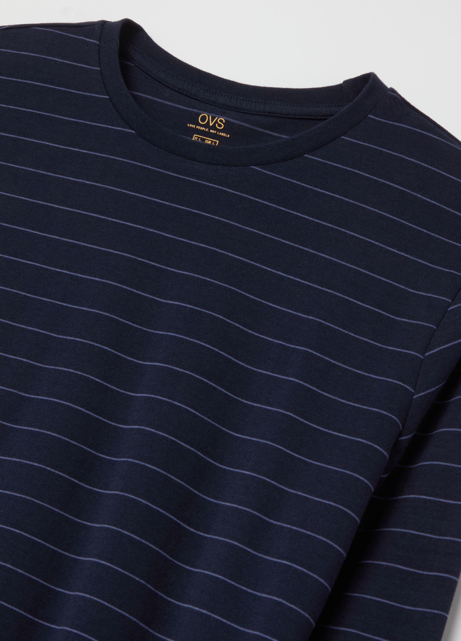 Cotton pyjamas with striped pattern