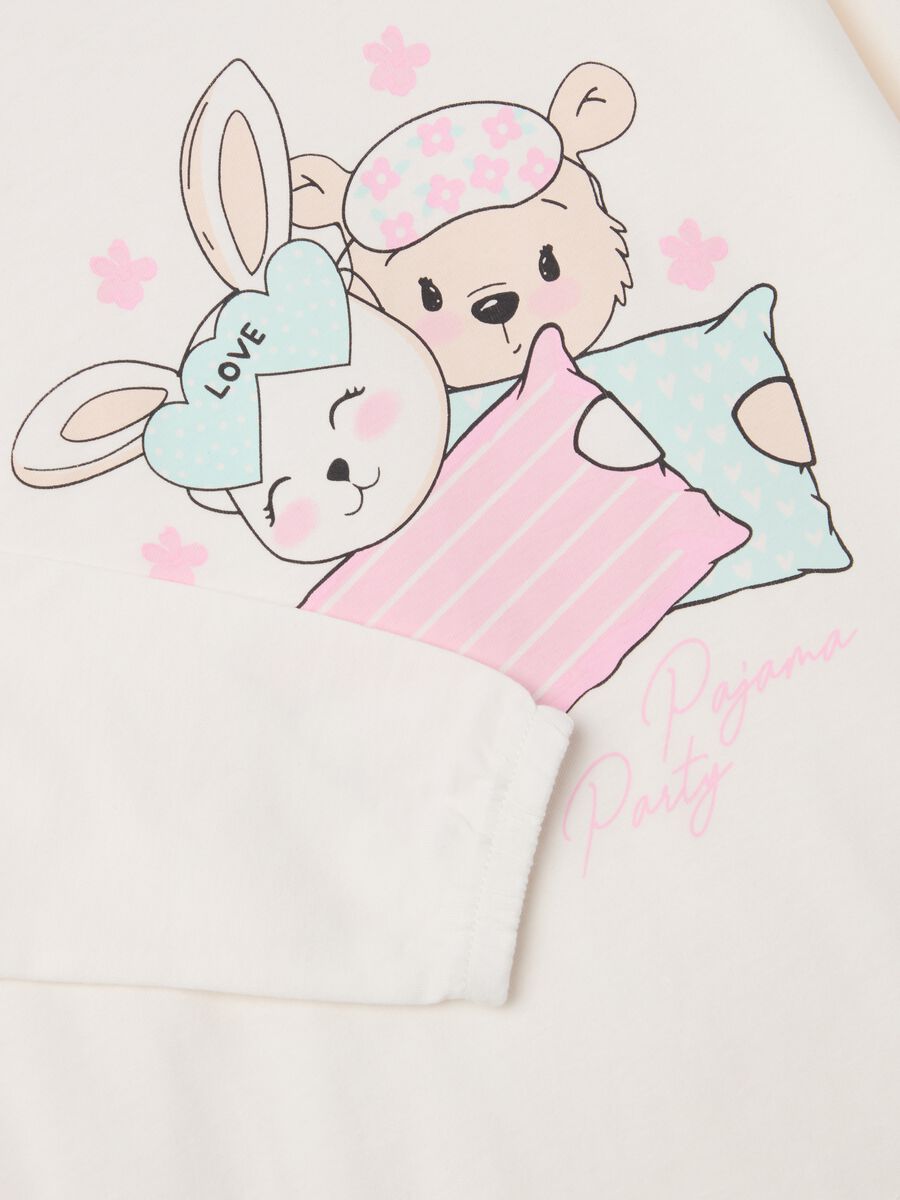 Organic cotton pyjamas with "Pajama party" print_2