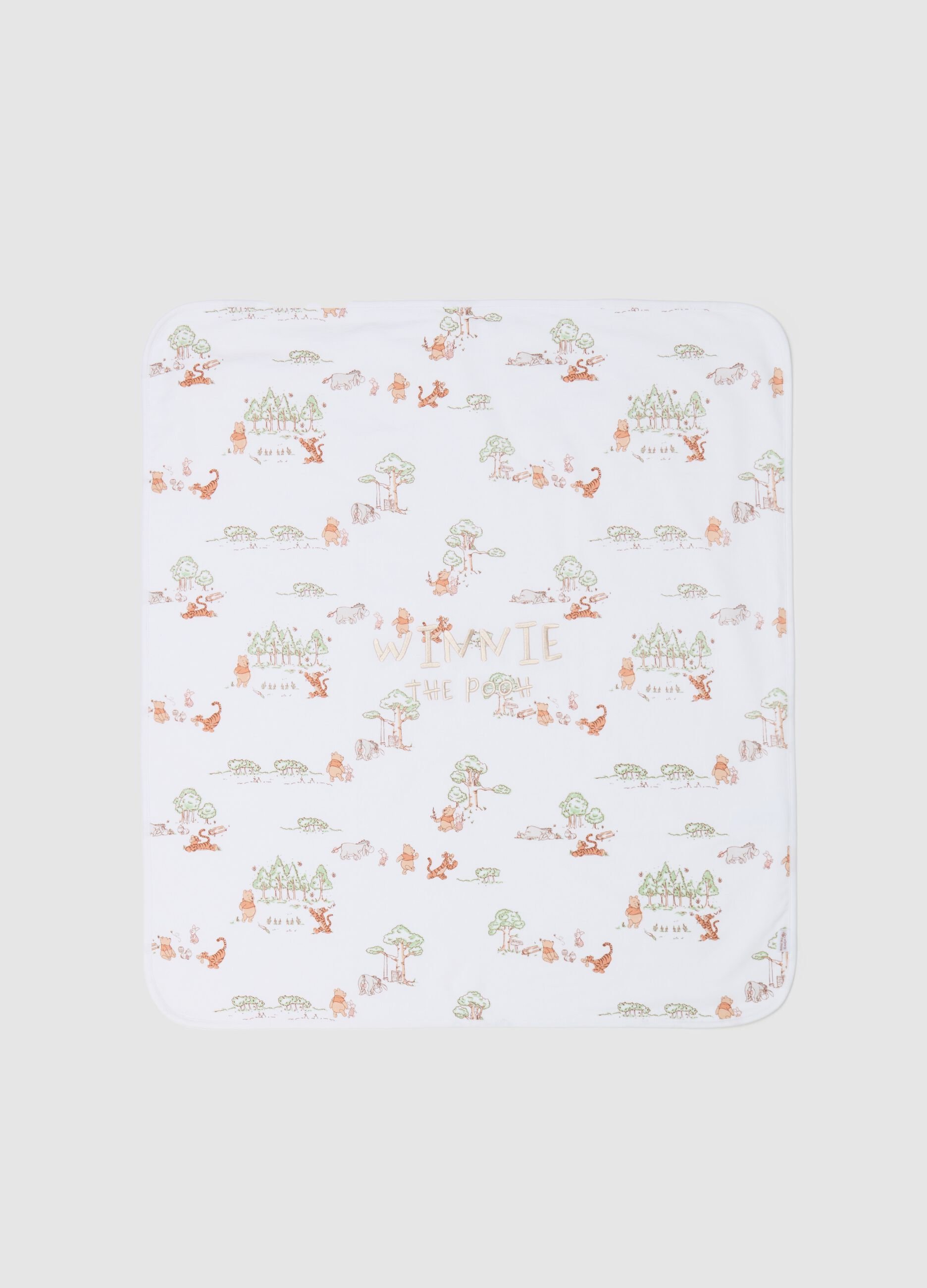 Winnie The Pooh cot blanket in cotton