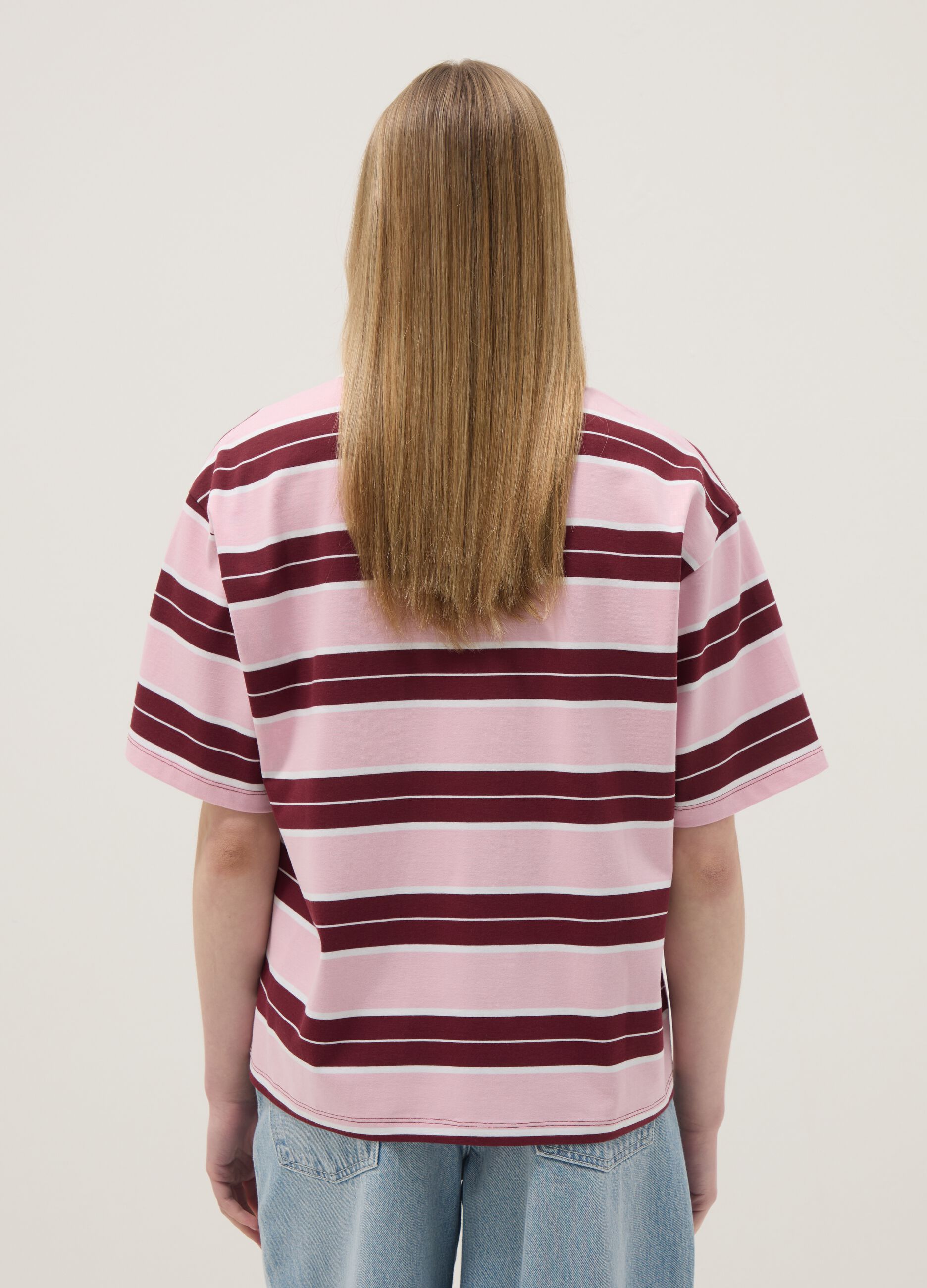 Women's Regular Fit Multi-Coloured Striped Pure Cotton Polo