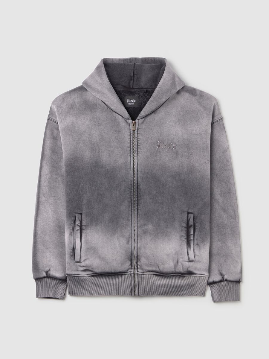 Sunfaded Zip Hoodie Vintage Grey_5