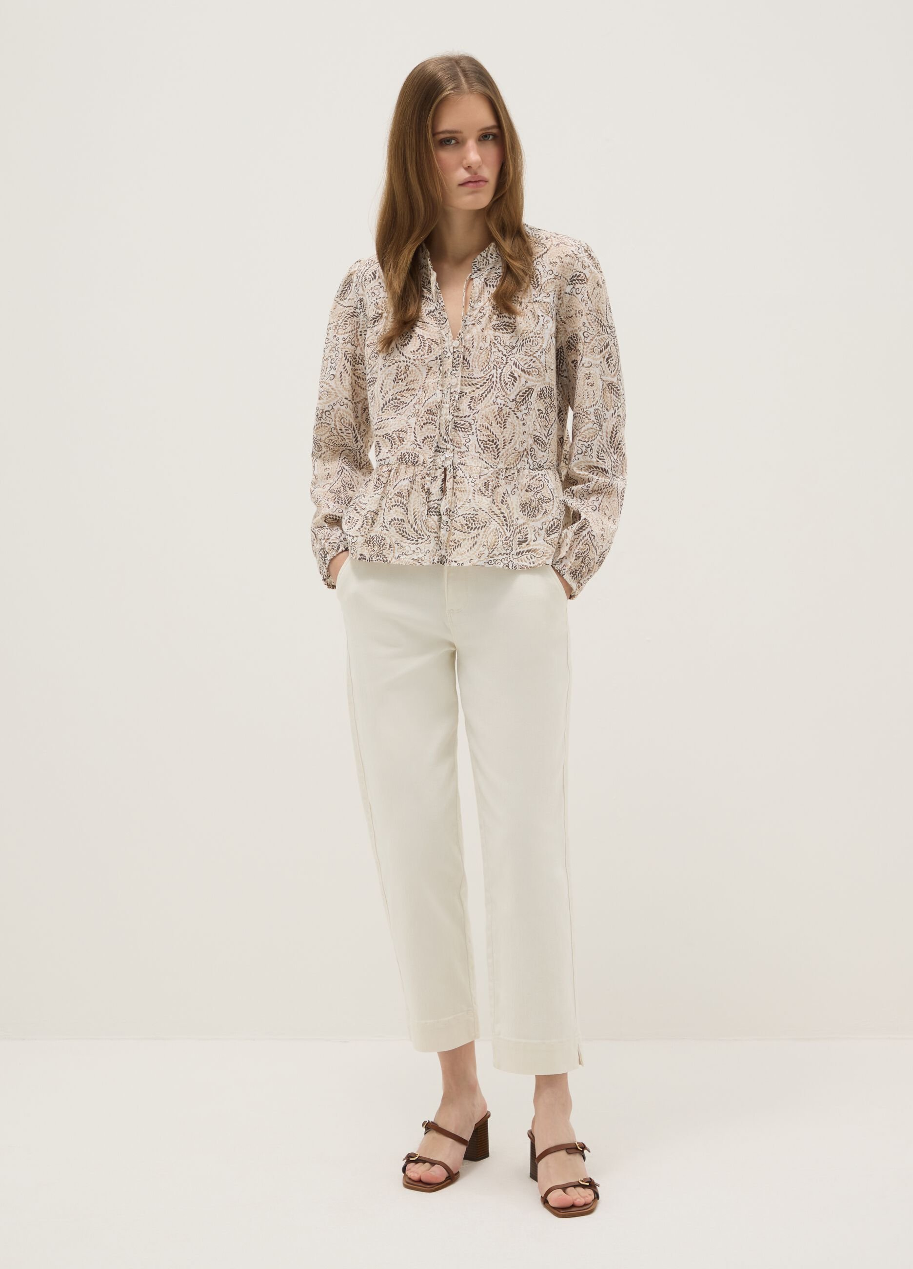 Multicolour pure cotton regular fit shirt with pattern