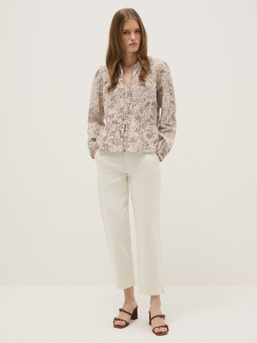 Multicolour pure cotton regular fit shirt with pattern_1