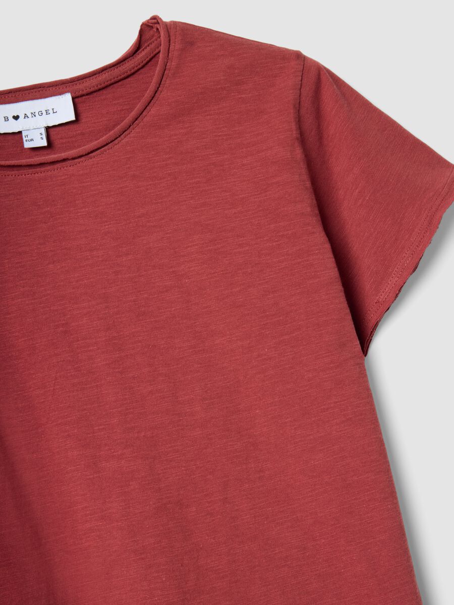Red pure cotton short-sleeve T-shirt, regular fit_5