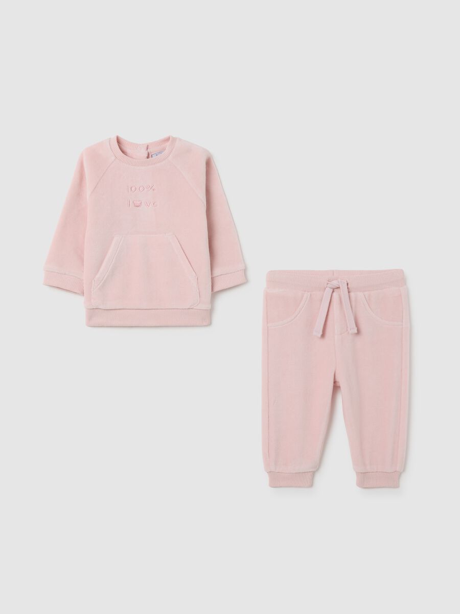 Pink Cotton Blend Baby Girl Set_0
