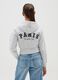 Grey Cotton Girls' Hooded Fitted Sweatshirt_1