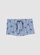 Blue and white stretch boxer swim shorts_0