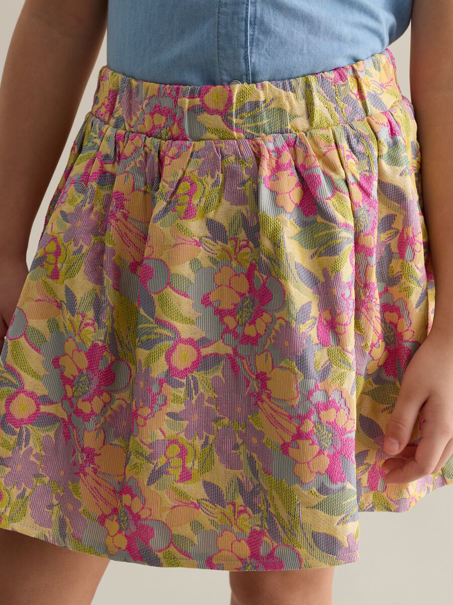 Skirt with jacquard floral design_2