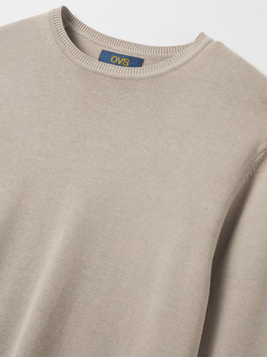 Cotton pullover with round neck_5