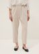 Pantaloni beige con vita elastica in cotone elasticizzato regular fit_1