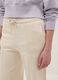 Girls' Beige Culotte Trousers in Pure Cotton_2