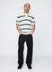 OVS White Striped Short Sleeve Polo_1