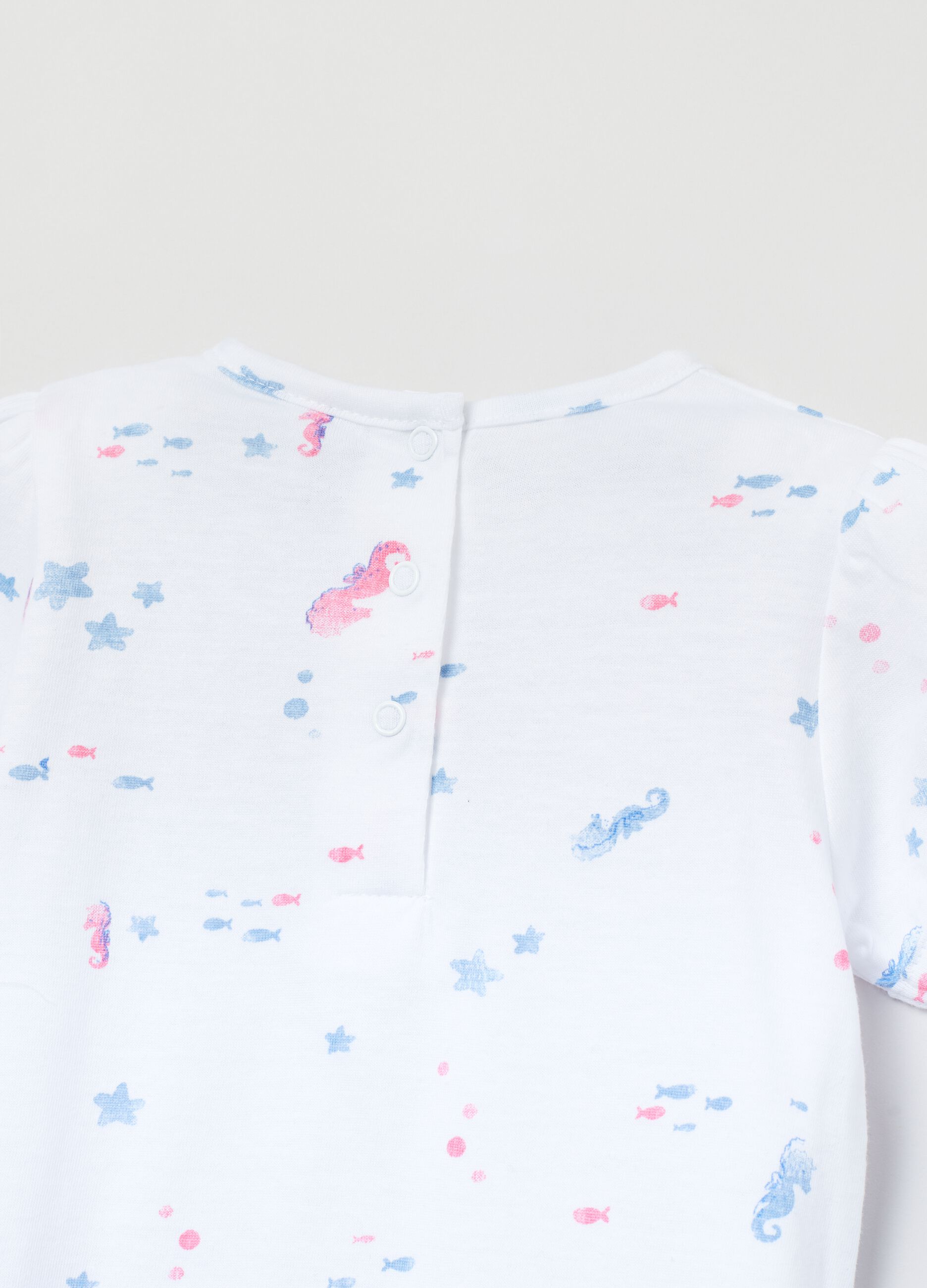 Short cotton pyjamas with print