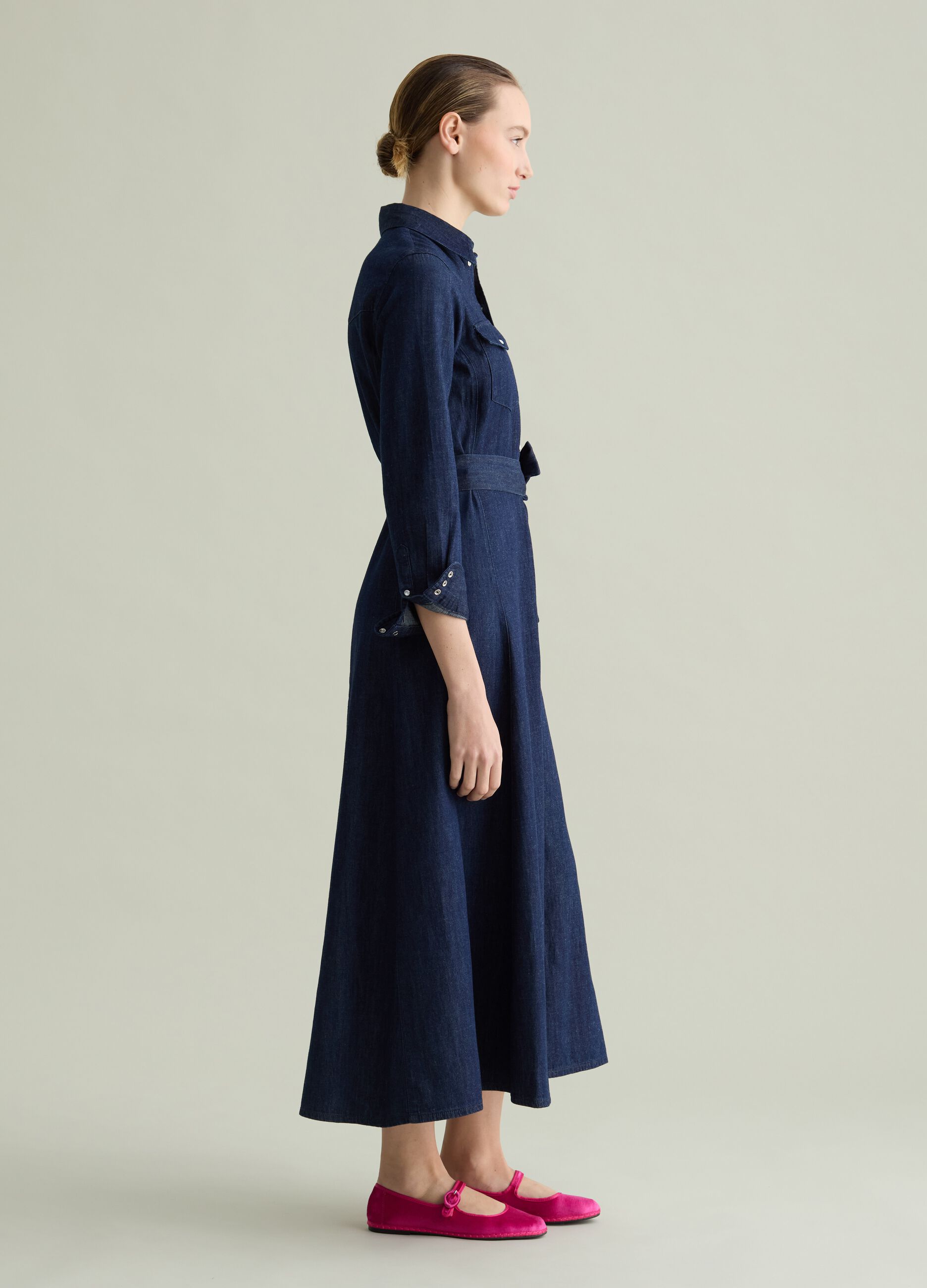 Denim shirt dress
