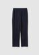 Blue viscose blend pyjama trousers regular fit_4