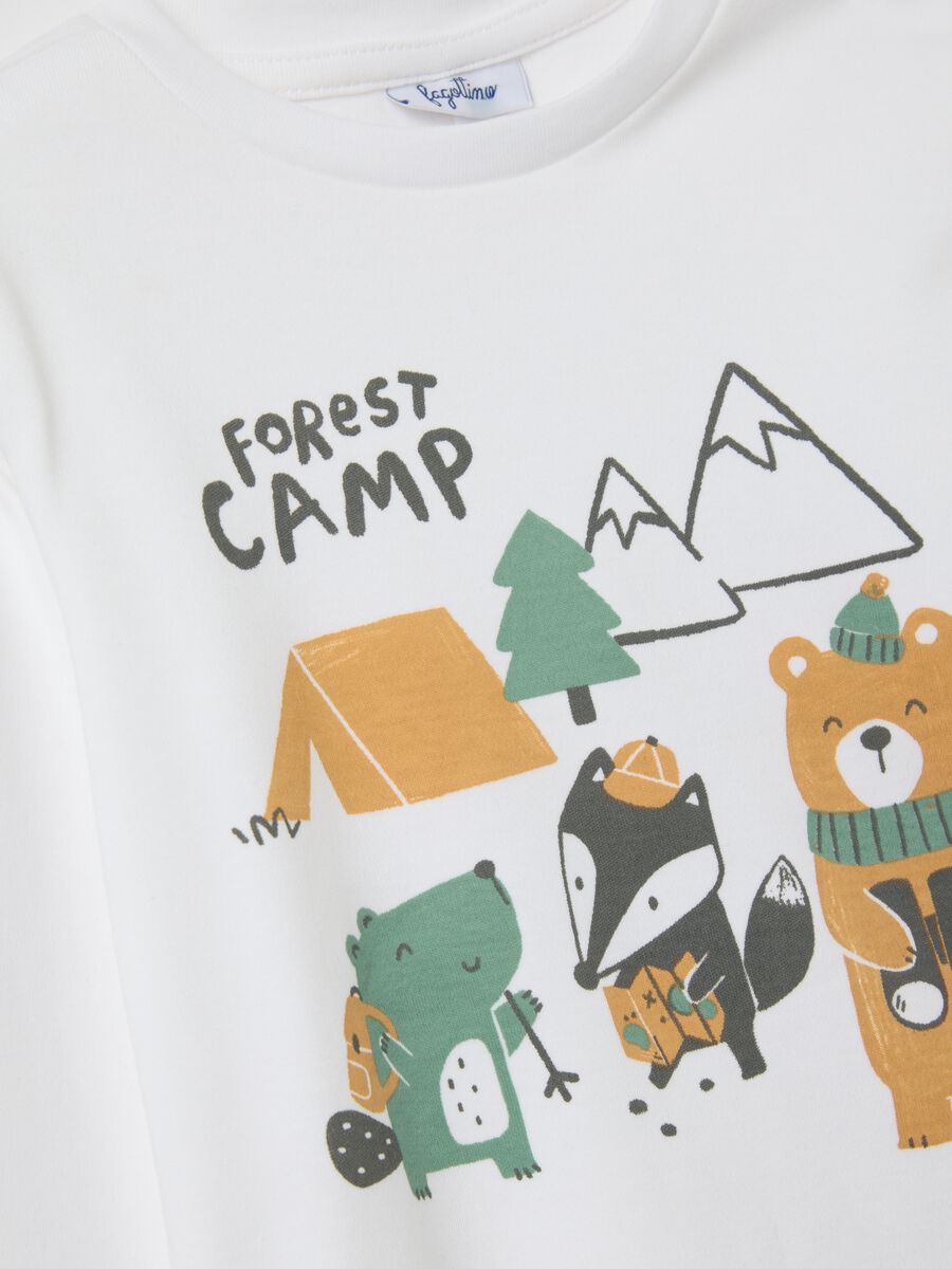 Children's white pure cotton regular fit t-shirt_2