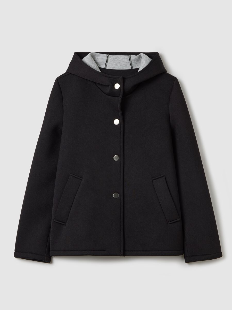 Short jacket with hood and buttons_4