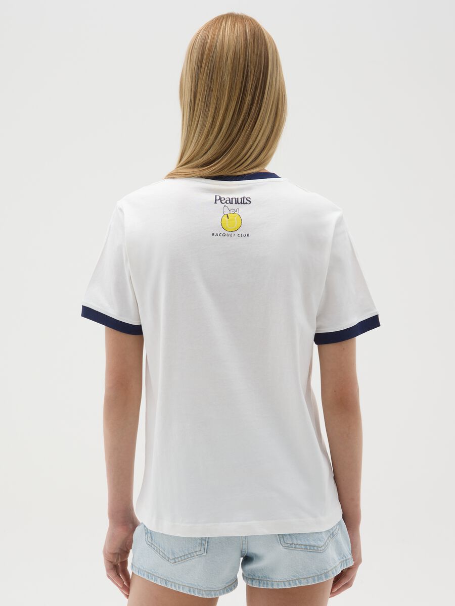 Women's multicolour pure cotton T-shirt with regular fit and Snoopy print_3