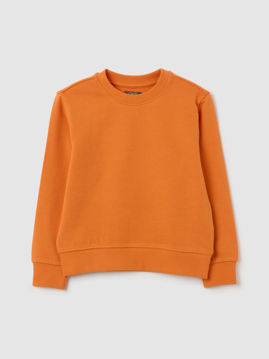 Children's pure cotton orange sweatshirt_0