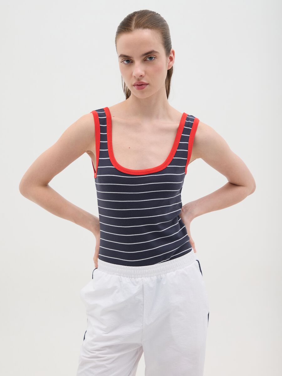 Women's multicolour regular fit pure cotton vest_1