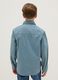 Light blue pure cotton shirt with oversized fit for boys_1