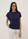 Blue fitted short-sleeve T-shirt in pure cotton_2