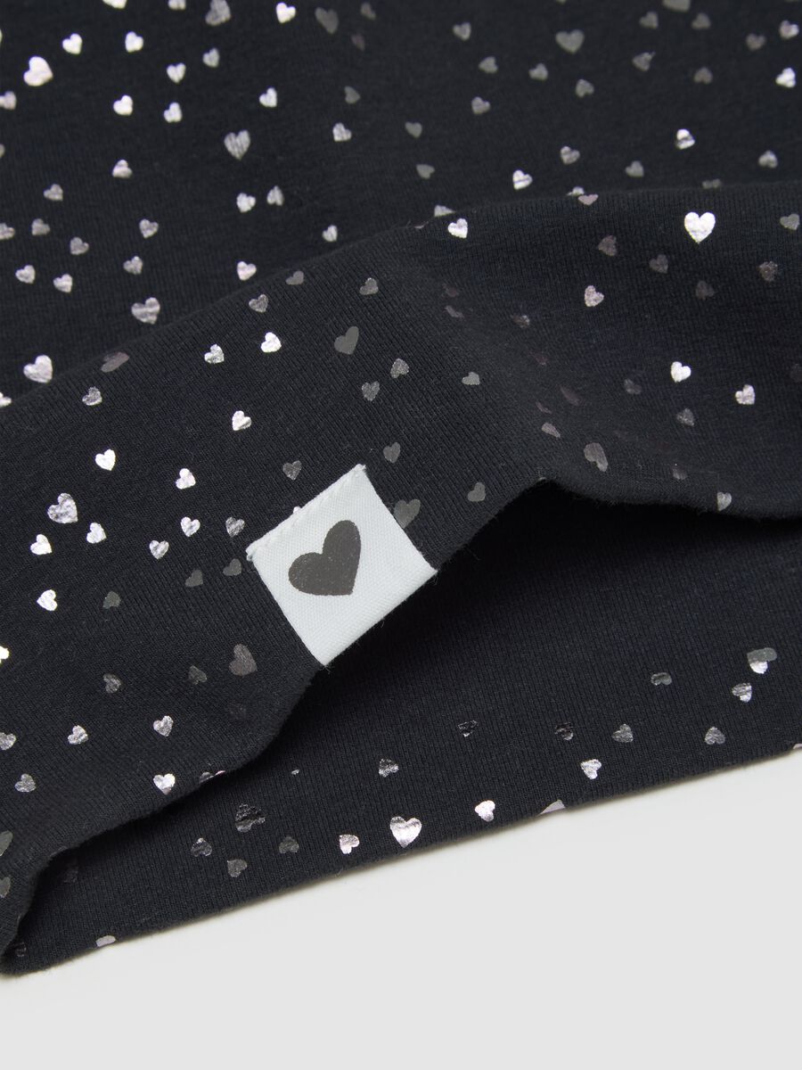 Girls' black stretchy cotton neck warmer_2