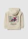 Boys' beige cotton blend sweatshirt with Spider-Man print_1
