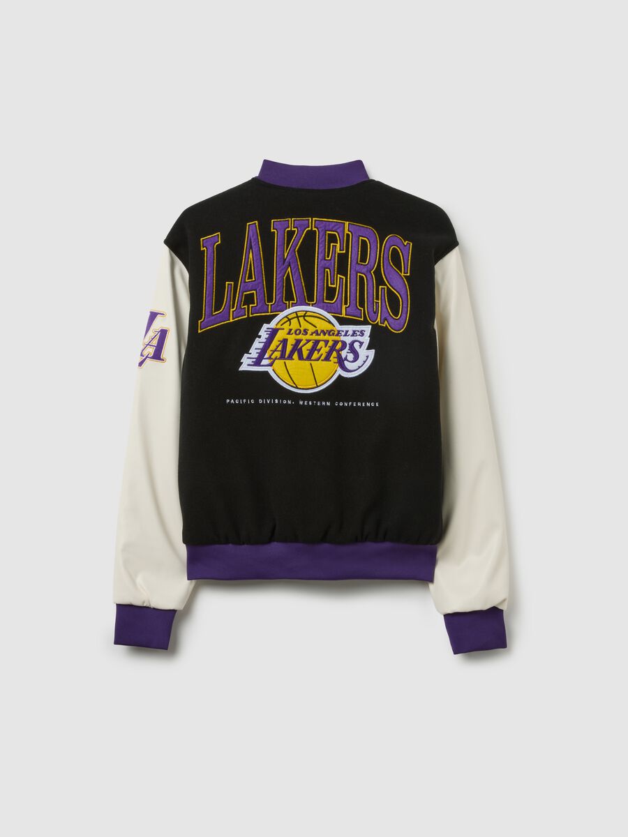 Giubbotto bomber multicolor da bambino regular fit con stampa Lakers_1