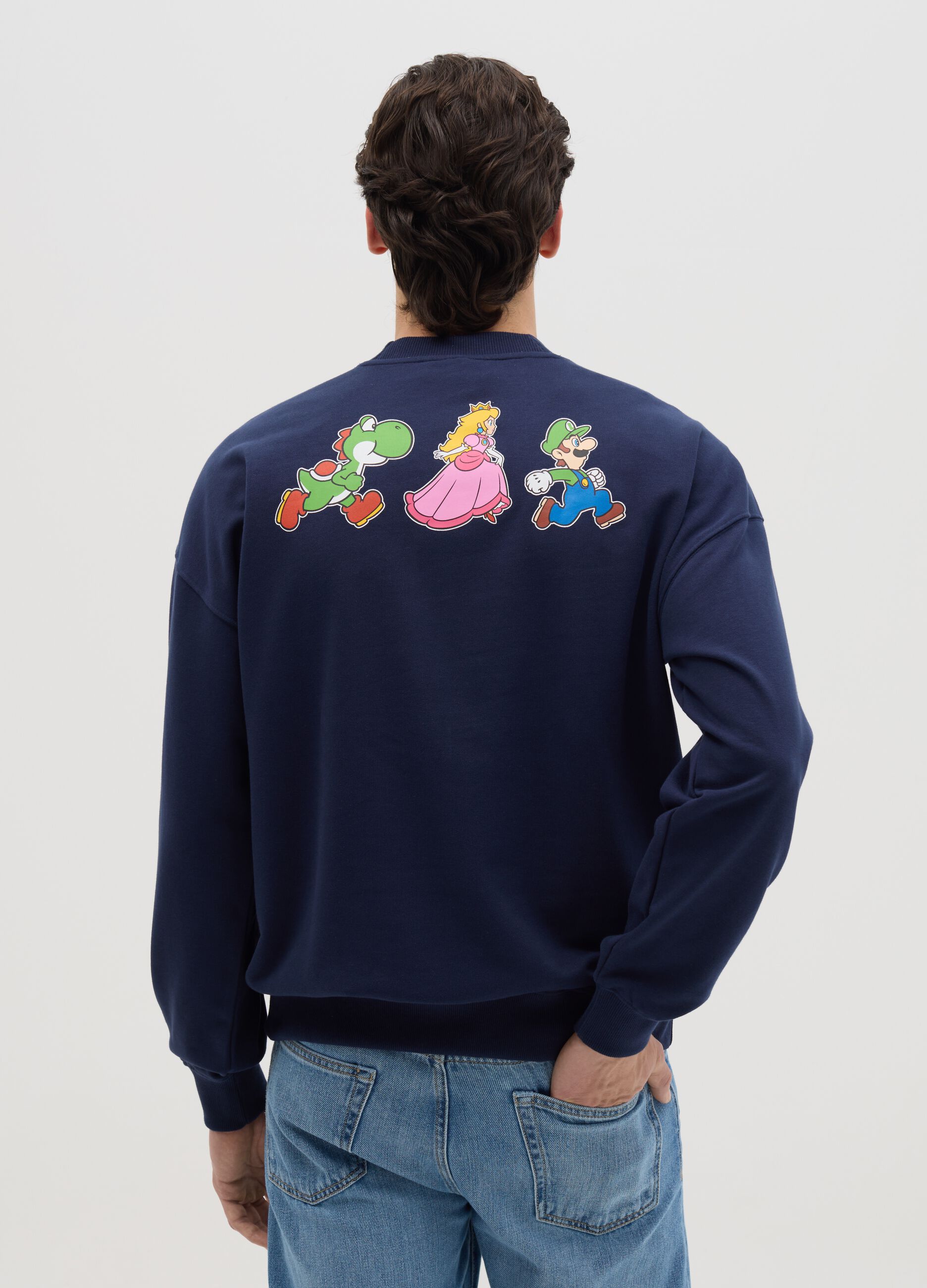 Felpa in French Terry con stampa Super Mario™