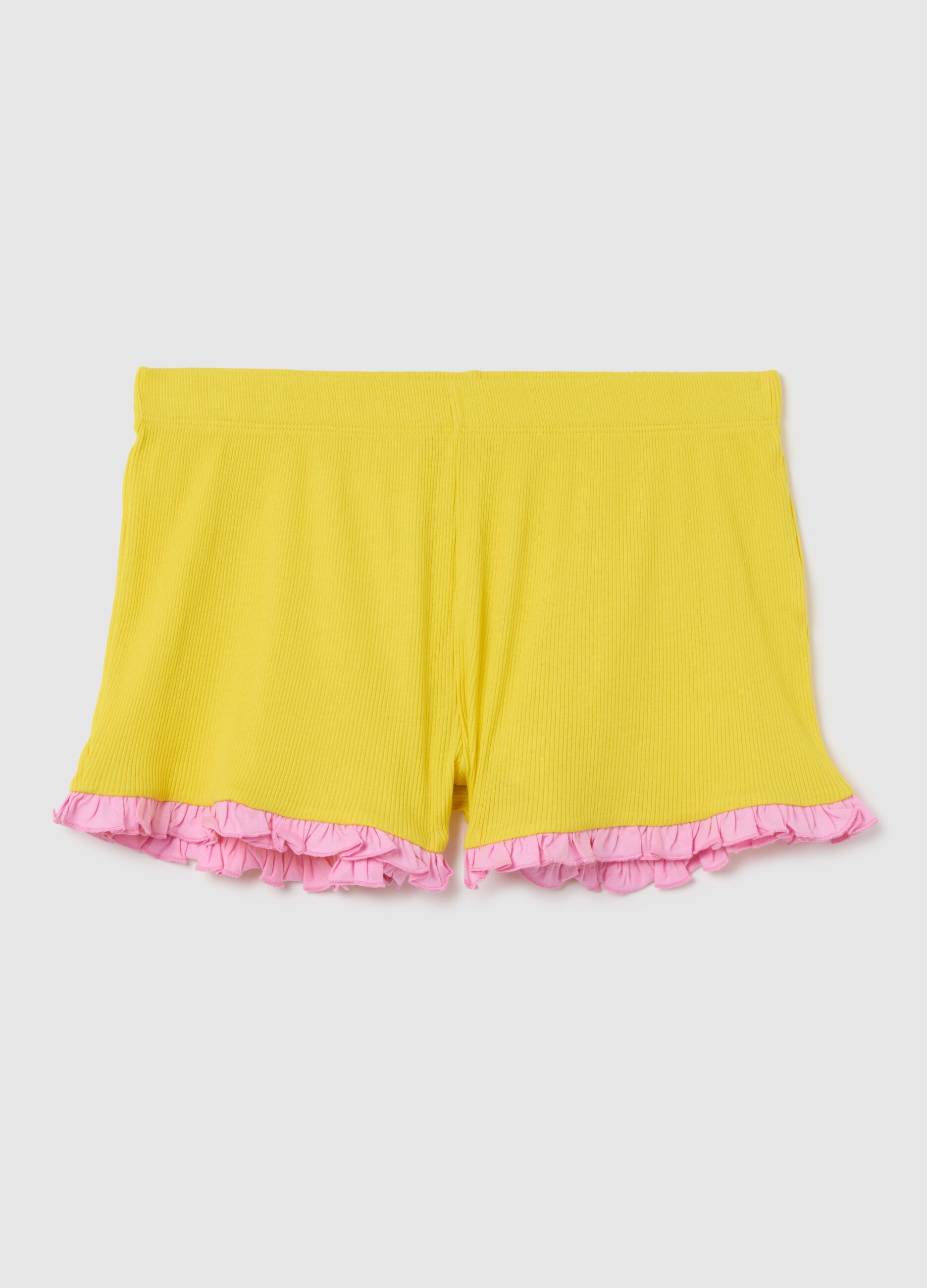 Shorts pigiama da donna in puro cotone 