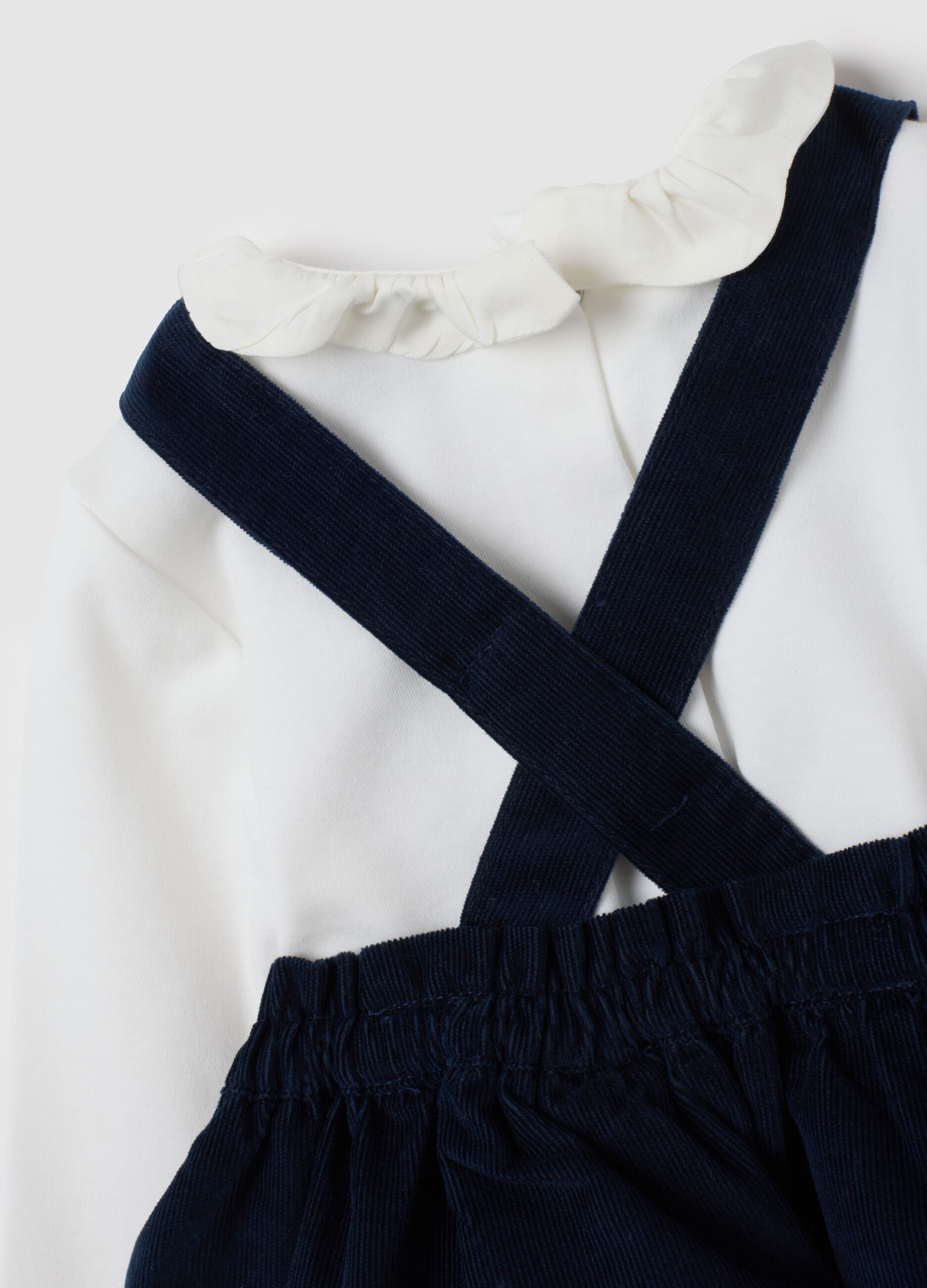 Blue pure cotton regular fit baby girl set