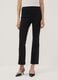 Black flared stretch viscose leggings_1