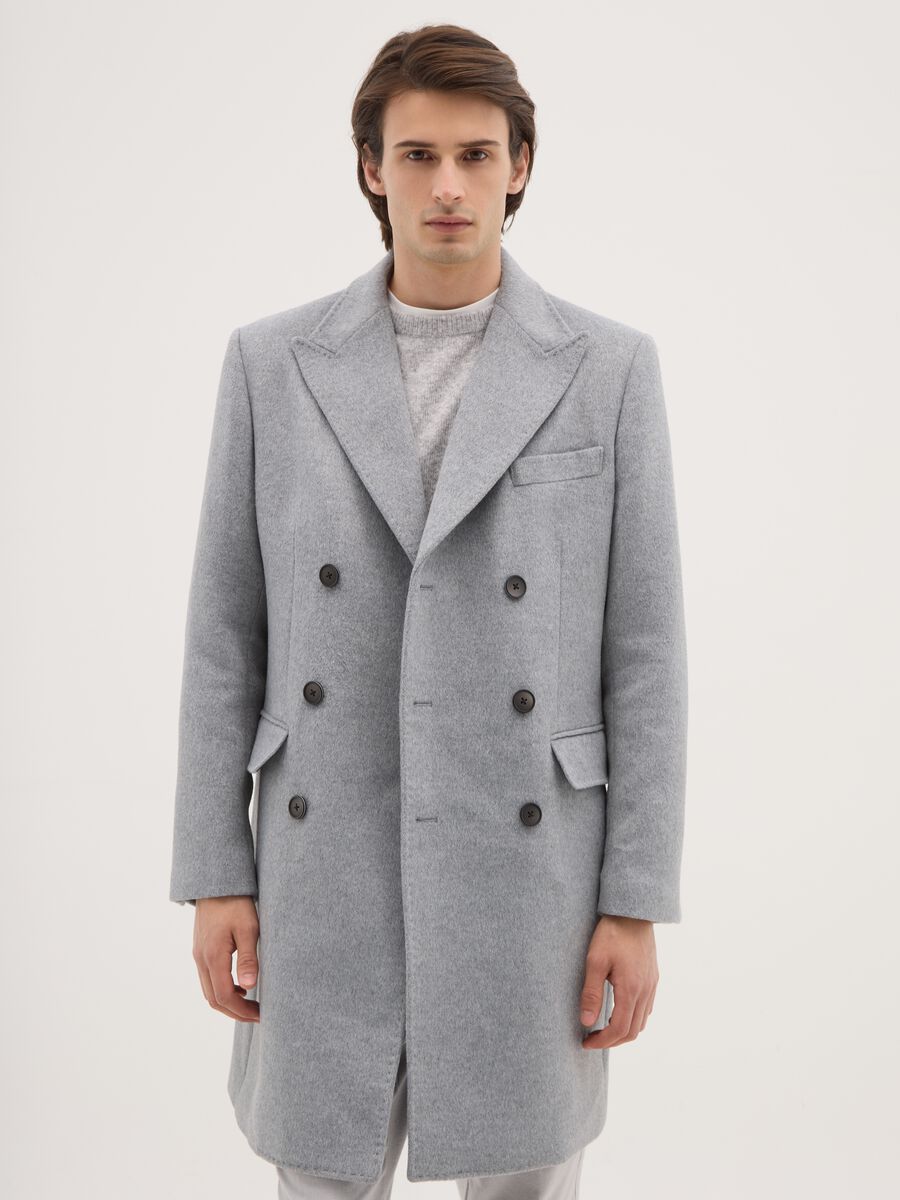 Cappotto grigio doppiopetto regular fit_0