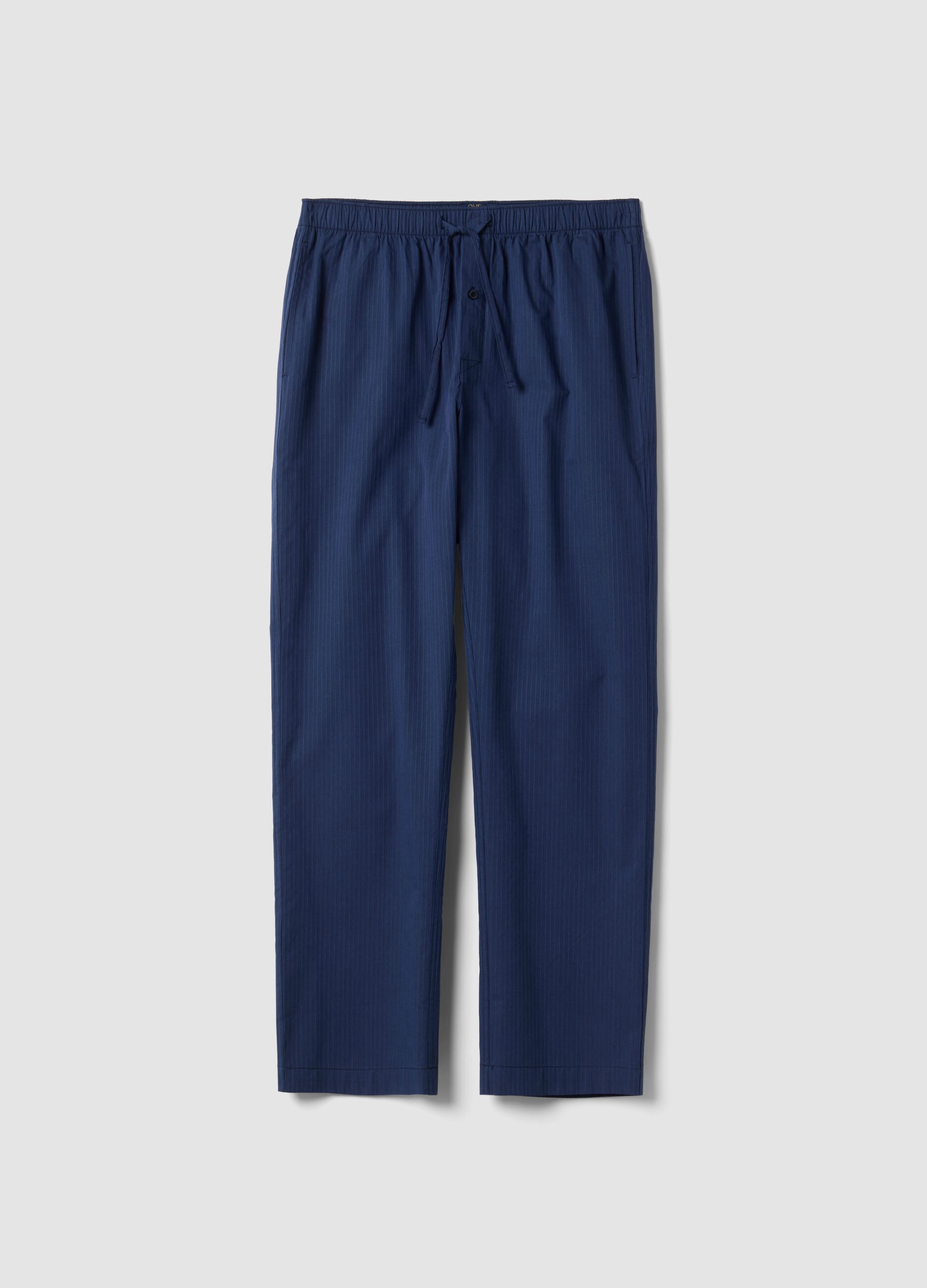 Blue organic cotton pyjama trousers