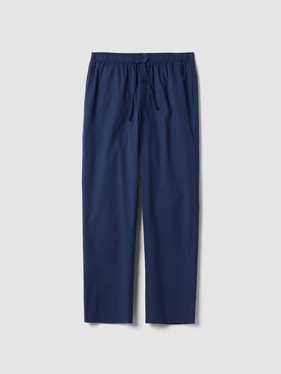 Blue organic cotton pyjama trousers_0