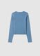 Girls' Blue Stretch Cotton Regular Fit Top_4