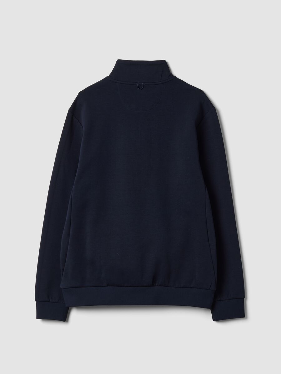Half-zip blu in cotone elasticizzato traspirante 2 Way Stretch_2