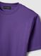 Violet pure cotton crew neck T-shirt relaxed fit_5